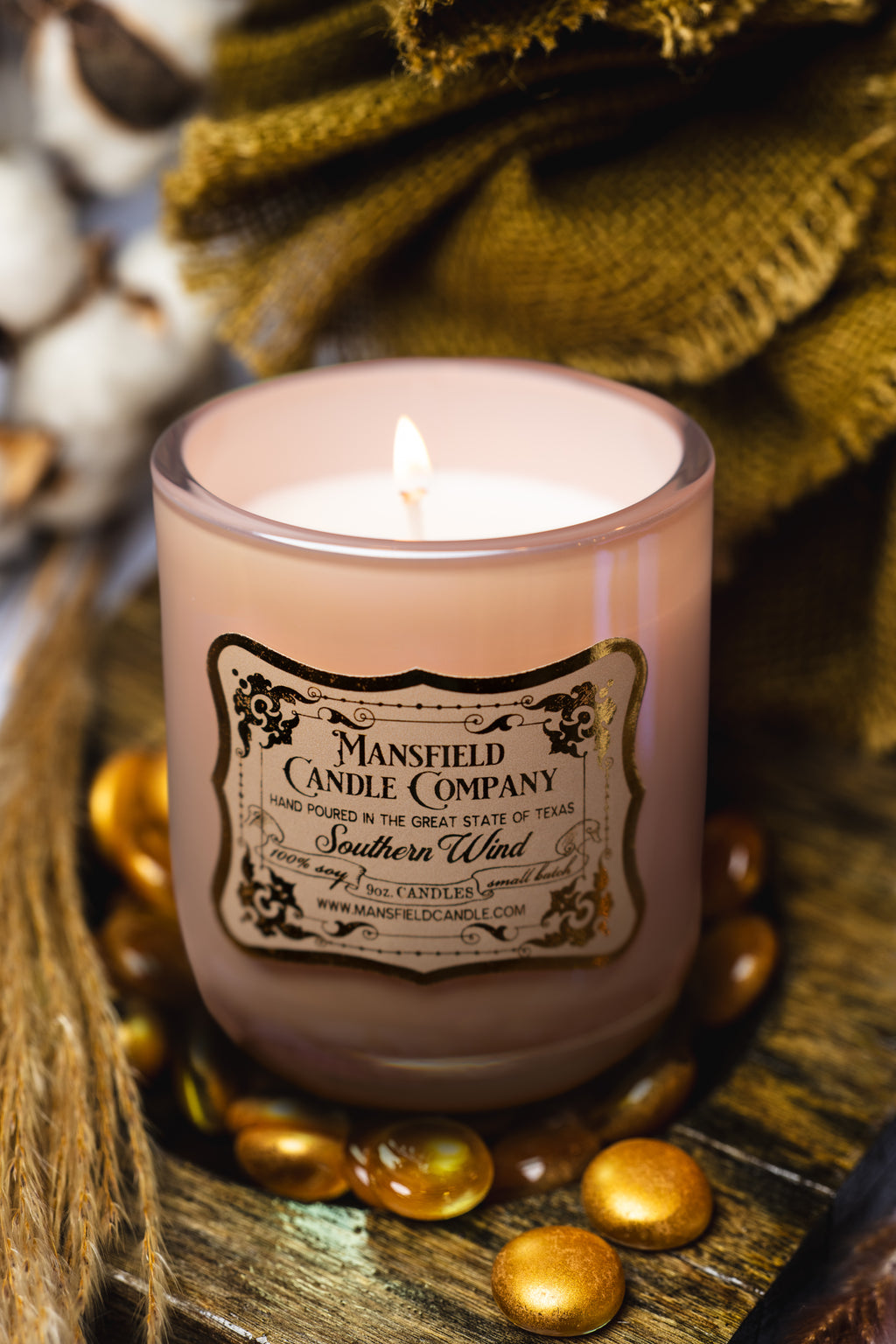 clean essential oils candle, hand poured, texas