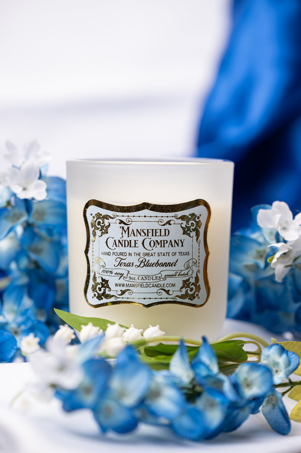 Texas bluebonnet candle, hand-poured
