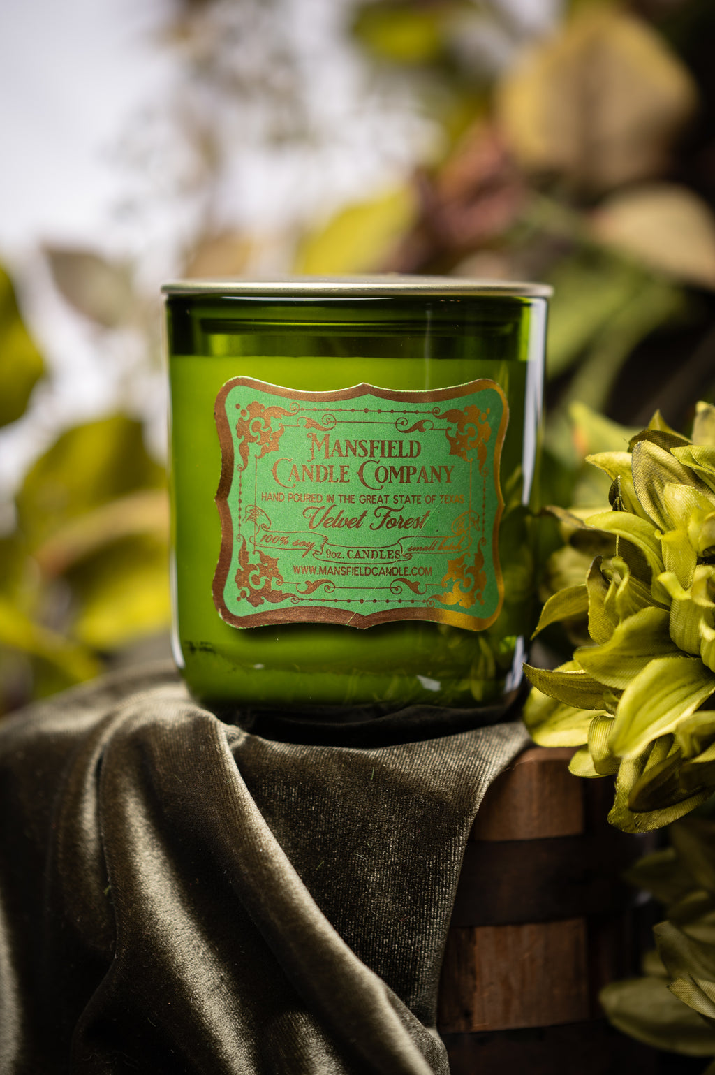 100% soy hand-poured candles made in North Texas by a small business