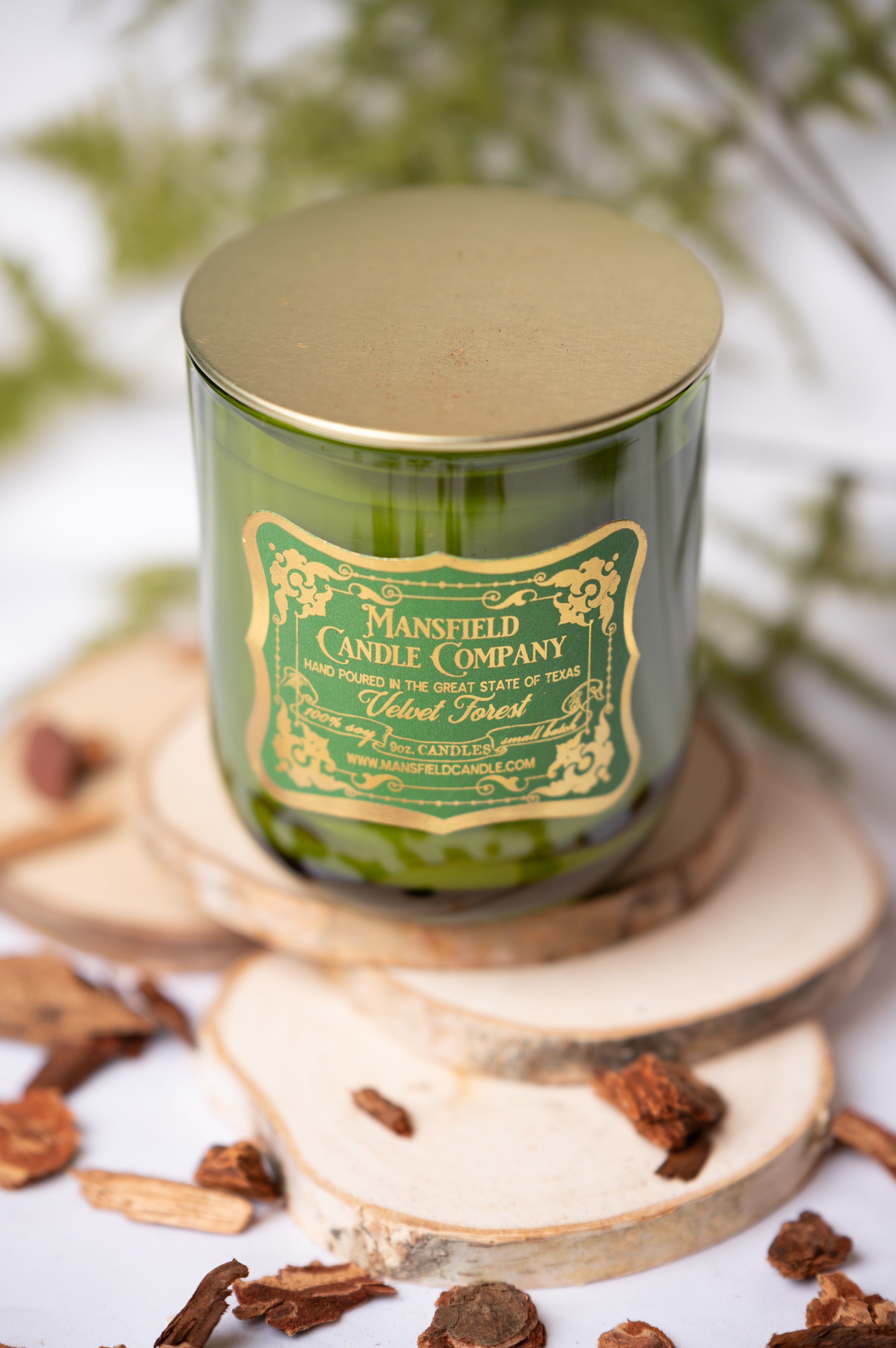 100% soy hand-poured candles made in North Texas by a small business